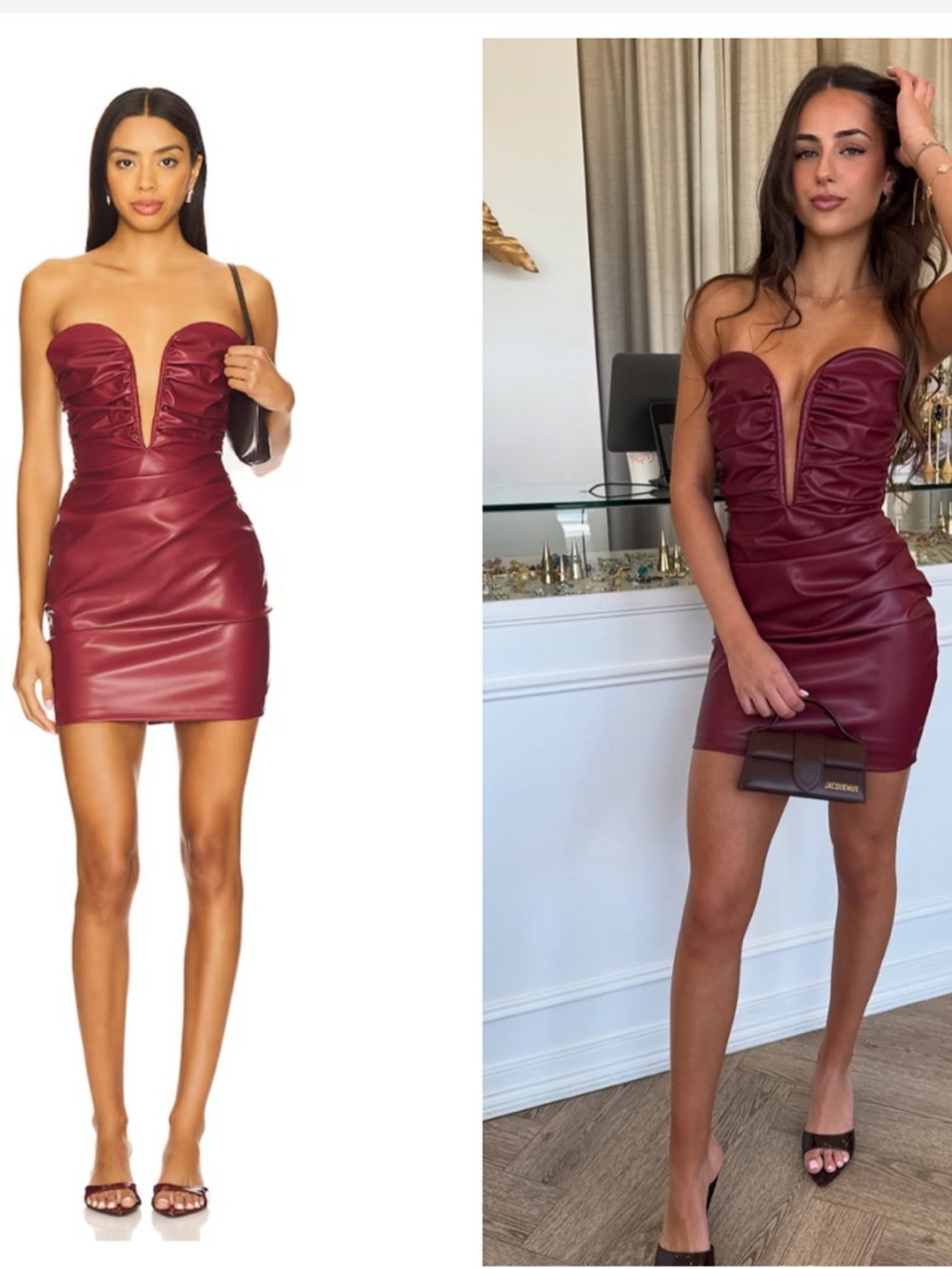 Nookie Evoke Mini Dress in Wine